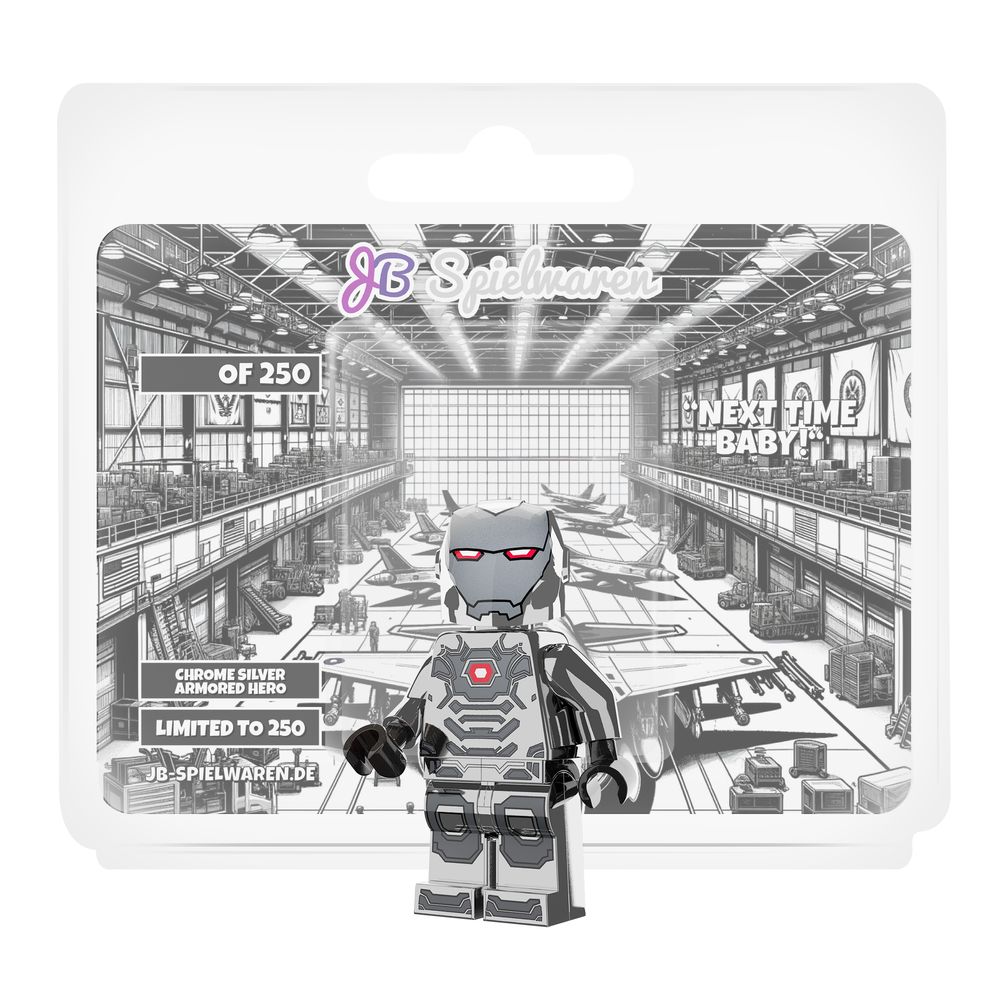Chrome Silver Armored Hero Custom LEGO® Minifigure