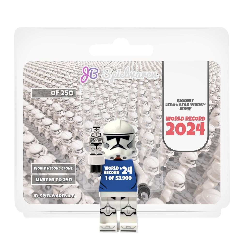 Limited Custom World Record Clone LEGO® Minifigure - Blue