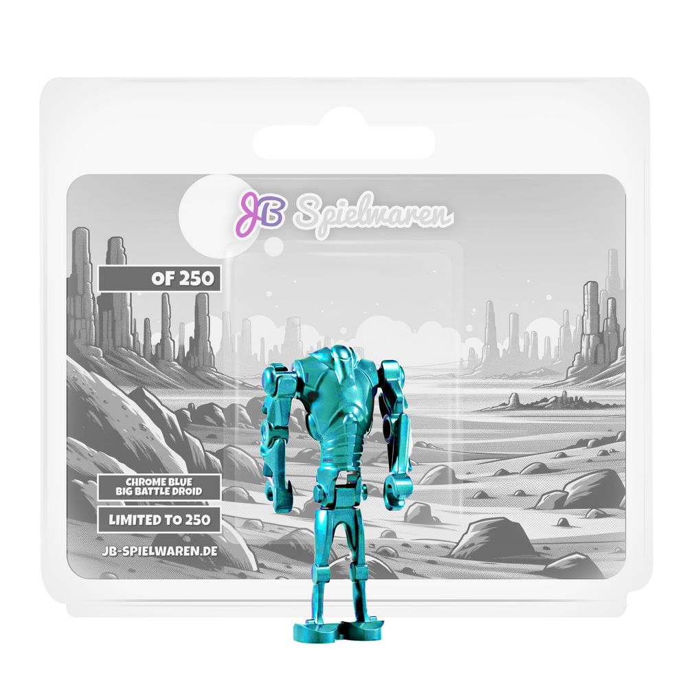 Chrome Blue Big Battle Droid Custom LEGO® Minifigure