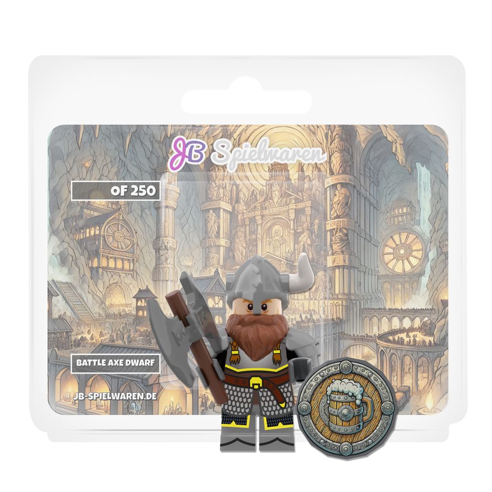 Battle Axe Dwarf Custom LEGO® Minifigure