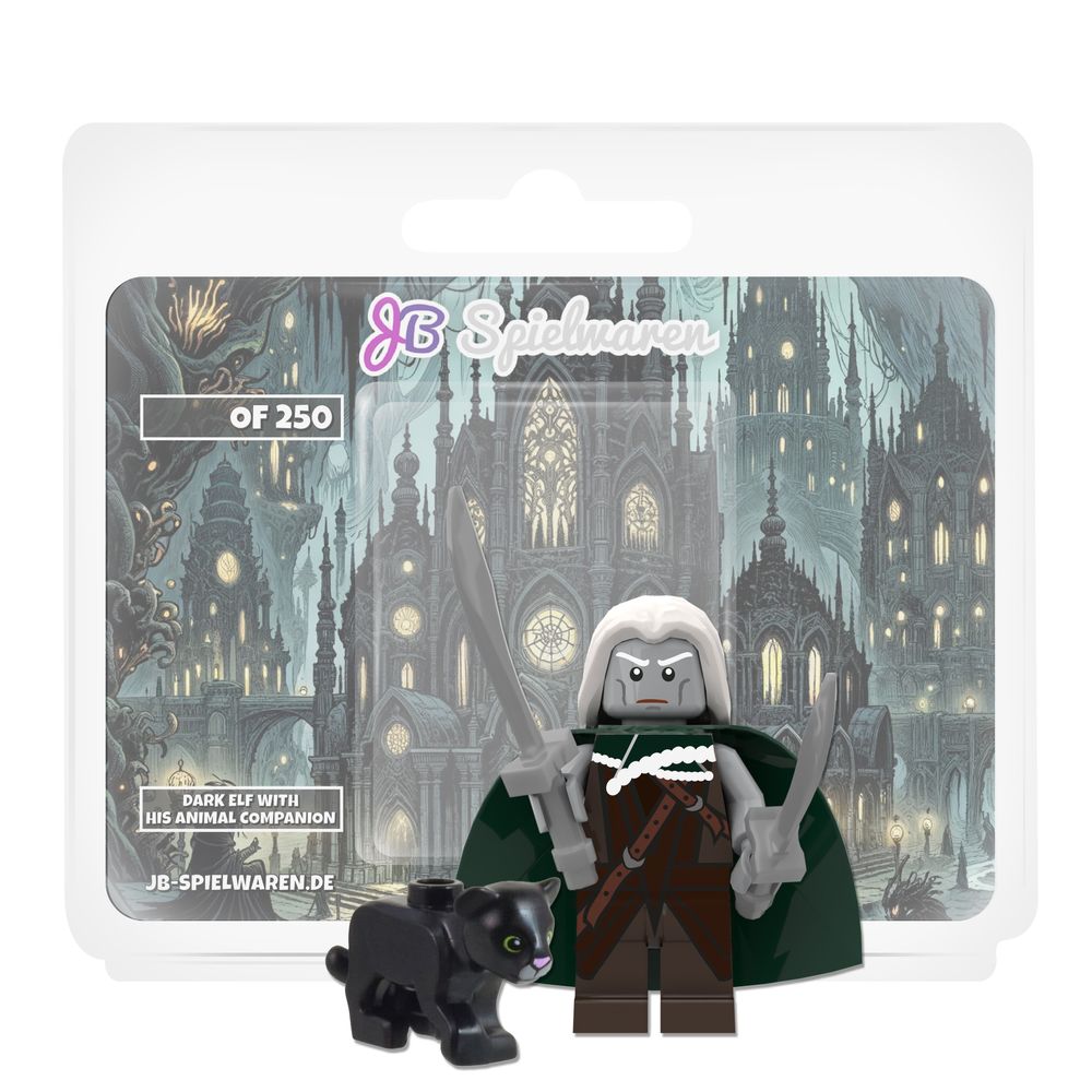 Dark Elf custom minifigure with animal companion by JB Spielwaren