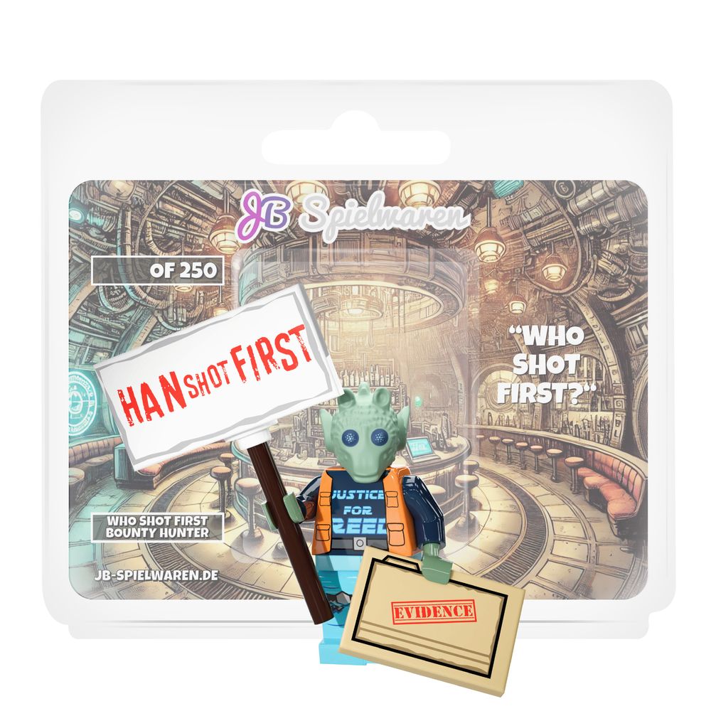 Who Shot First Bounty Hunter Custom Minifigure - Main Image