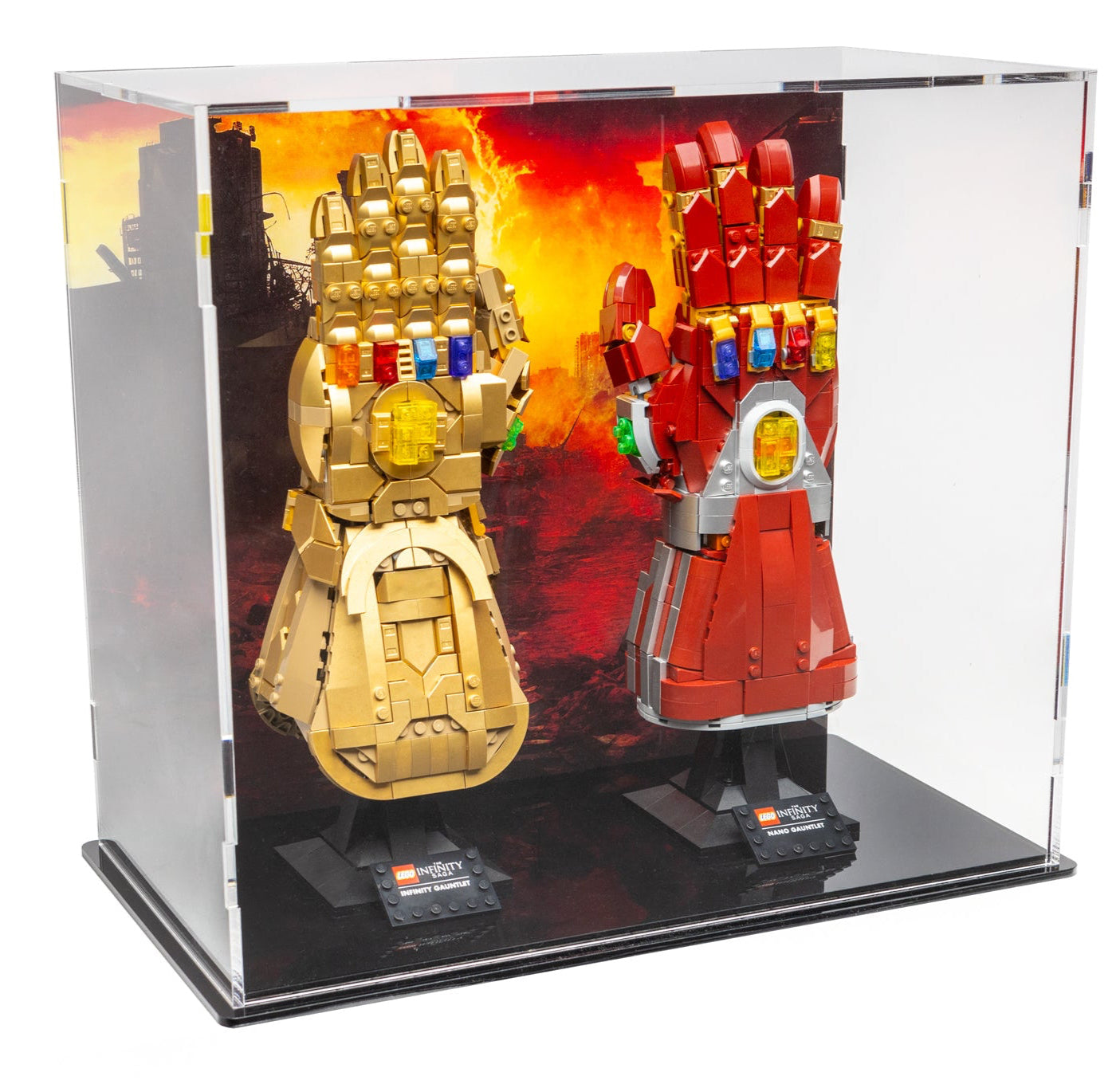 Marvel Avengers Gauntlet Display Case - Infinity and Nano - 76191, 76223 - BrickShell Cases