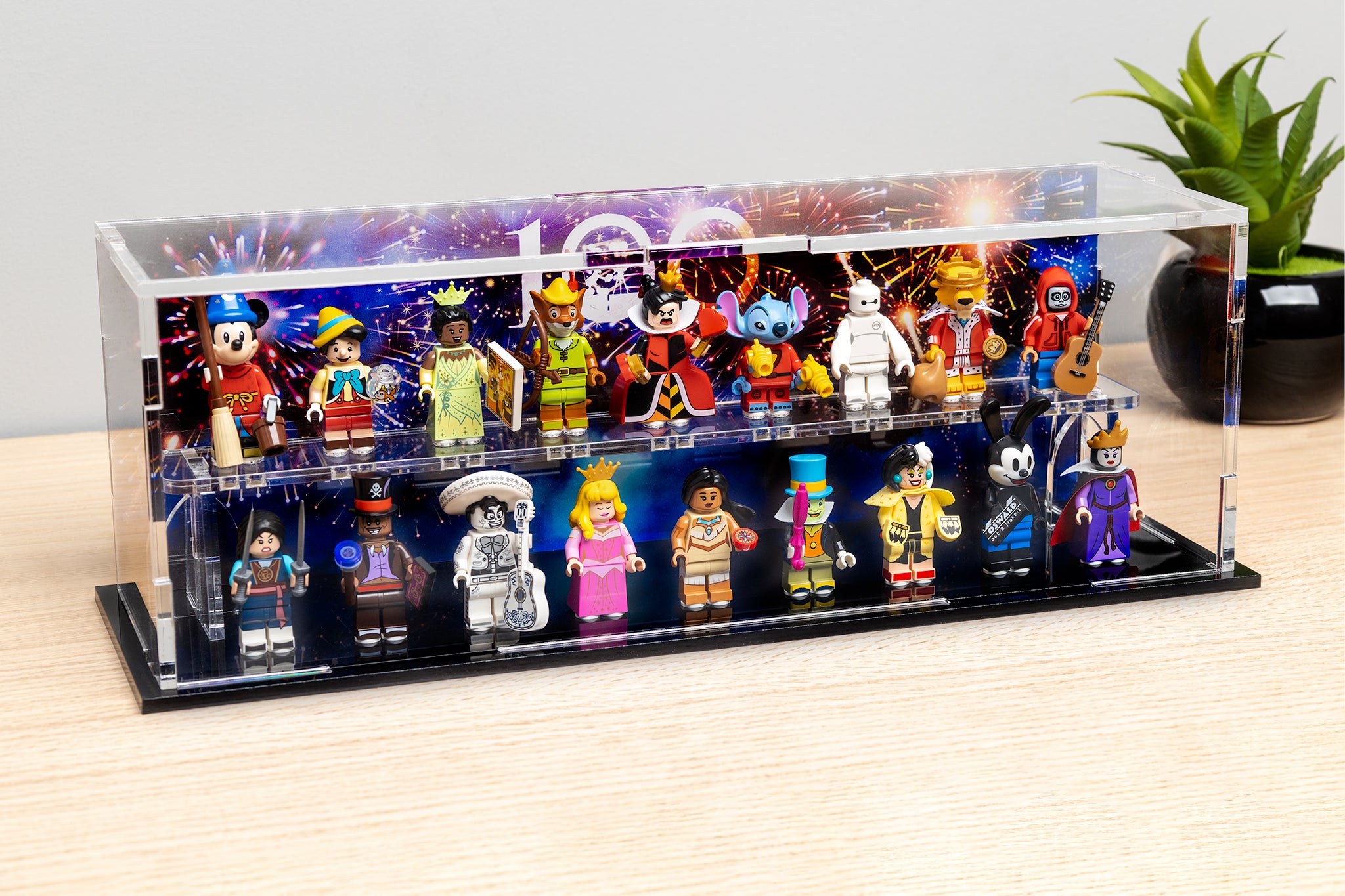 Minifig Podium - 18 Count - Disney Printed Background - WS - BrickShell Cases