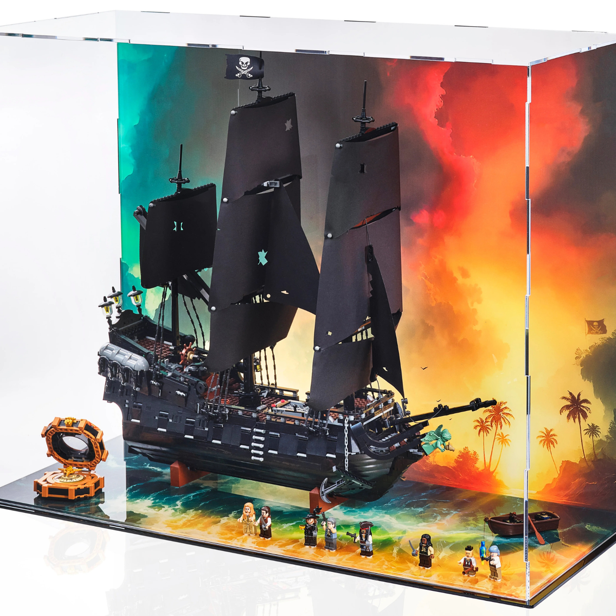 ワーコレ LEGO Captain Jack Sparrow Pirate Ship Display Case | BrickShell Cases