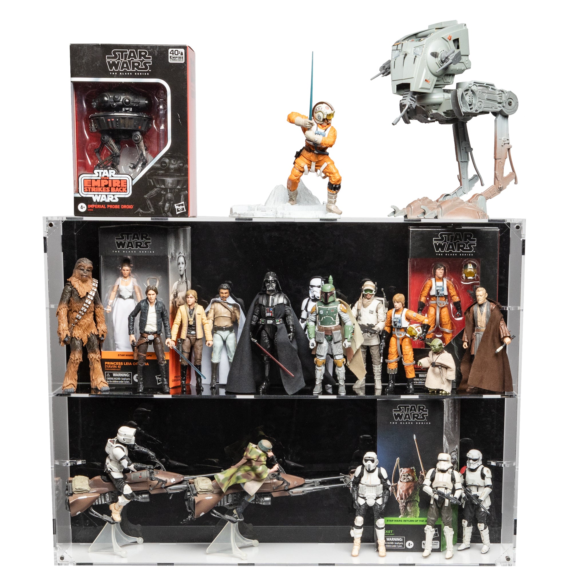 XL Wall Mounted Display Case for 6 inch Action Figures - 18 count