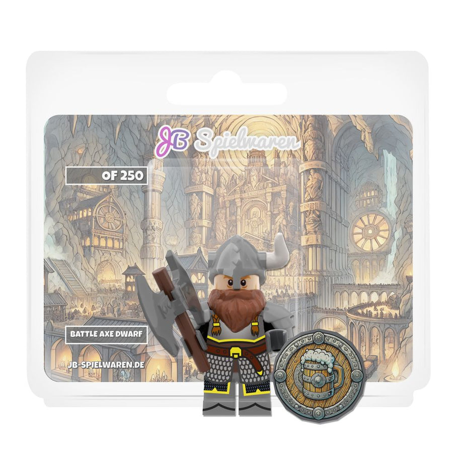 Battle Axe Dwarf Custom LEGO® Minifigure