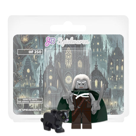 Dark Elf custom minifigure with animal companion by JB Spielwaren