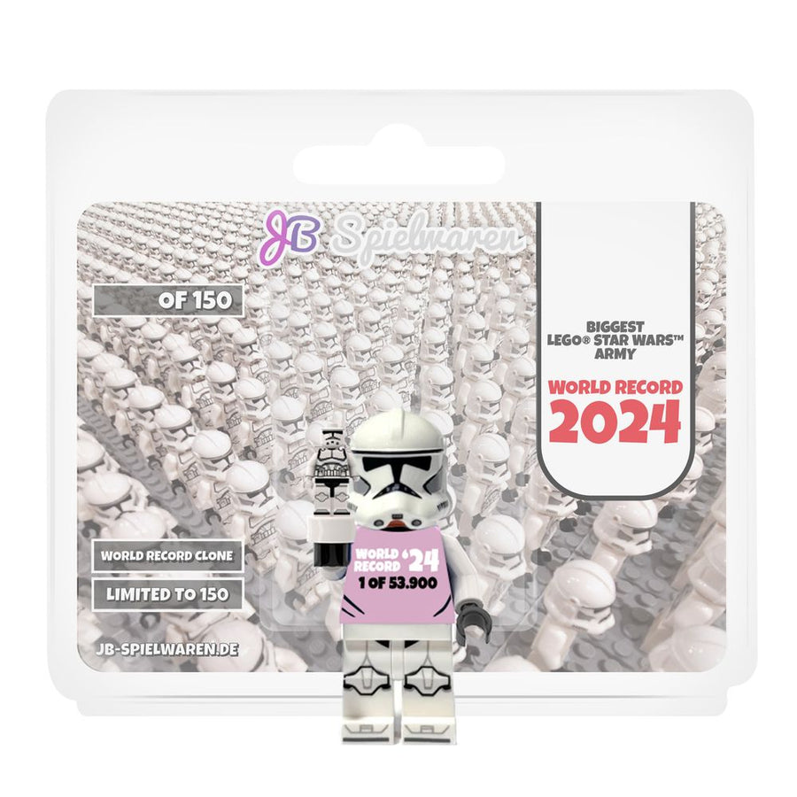 Limited Custom World Record Clone LEGO® Minifigure - Bright Pink