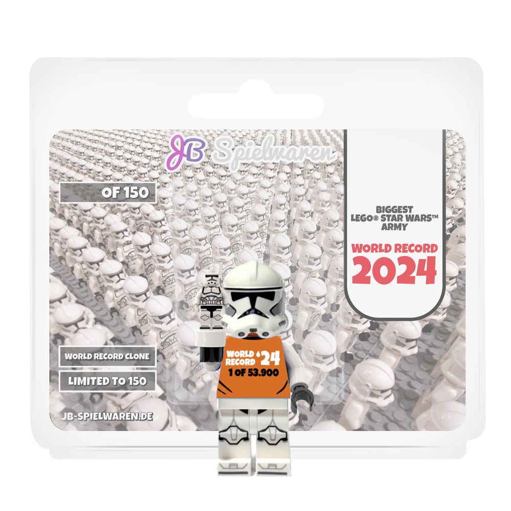 Limited Custom World Record Clone LEGO® Minifigure - Orange