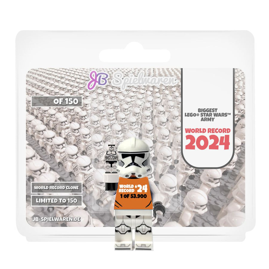 Limited Custom World Record Clone LEGO® Minifigure - Orange
