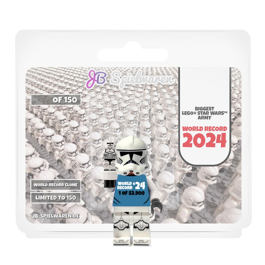 Limited Custom World Record Clone Minifigure - Light Blue