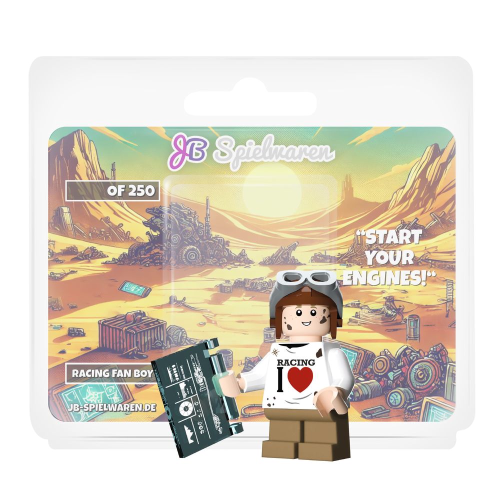Racing Fan Boy Custom LEGO® Minifigure
