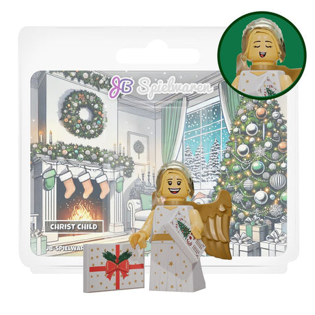 Christmas custom minifigure by JB Spielwaren with holiday-themed accessories