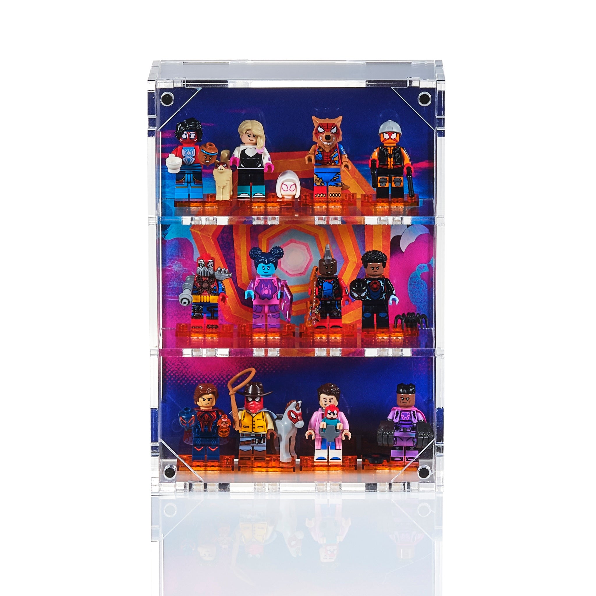 LEGO® Spiderman Minifigure Display – 12-Count Wall-Mounted