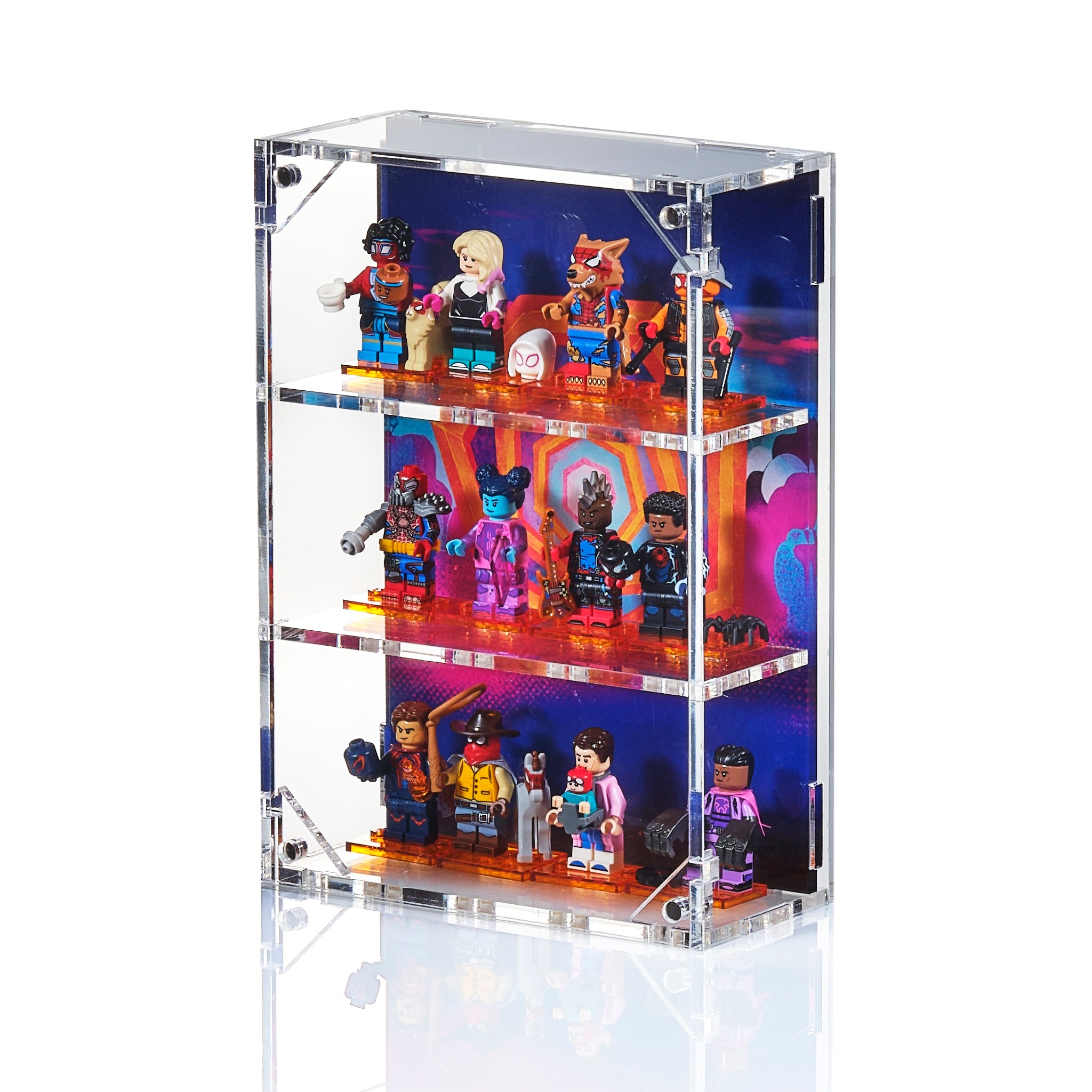 LEGO® Spiderman Minifigure Display – 12-Count Wall-Mounted