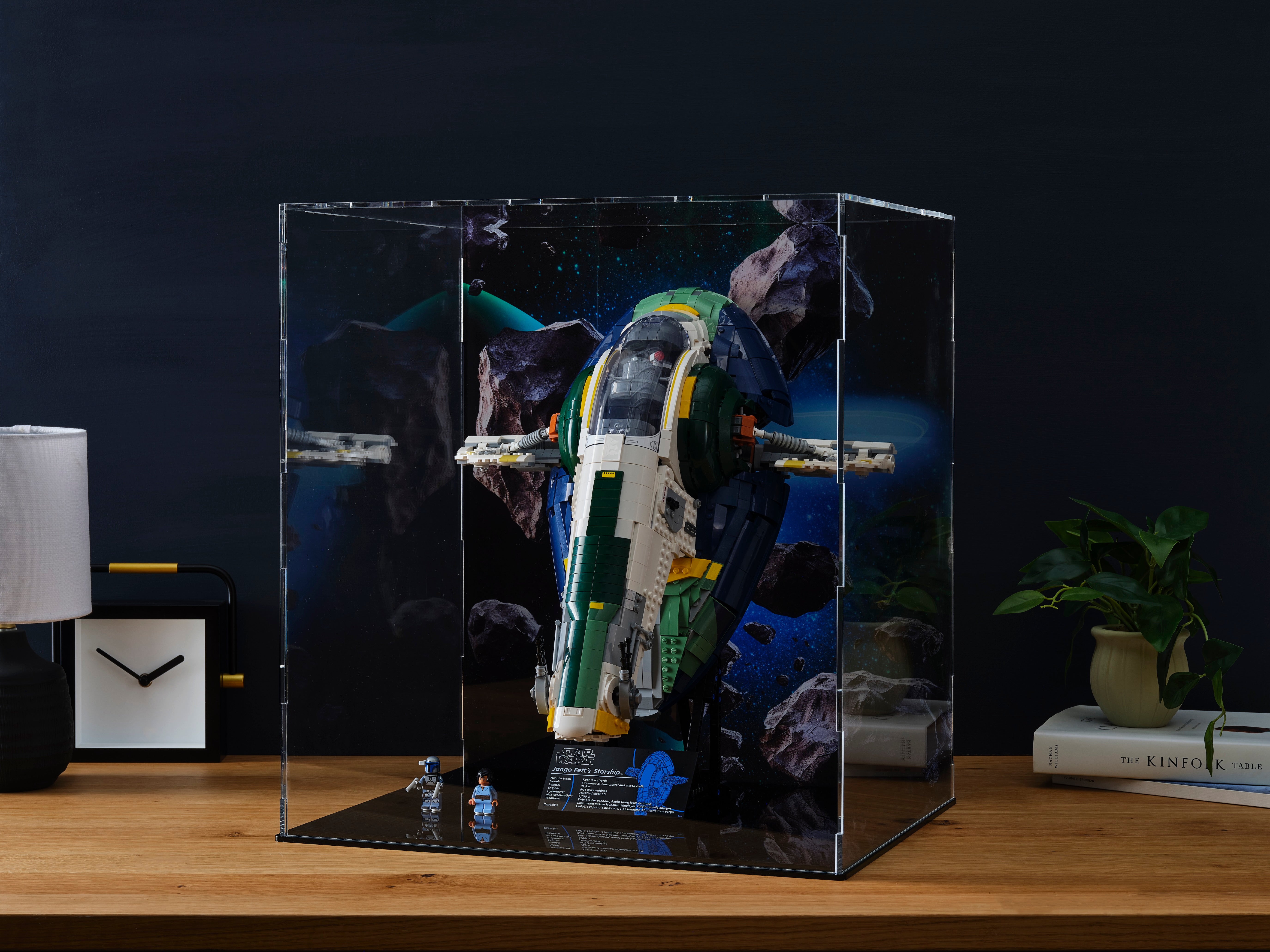 【ショーケース】悪夢滅ぼし、魁渡　英語　4枚セット LEGO® Jango Fett Slave I Display Case – 75409 – BrickShell Cases