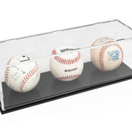 Clear Acrylic Collectible Baseball Display Case (Fits 3) - WS - BrickShell Cases