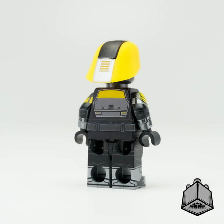 UV printed Coruscant Underworld Police Captain figure by AV Figures, showing back view with detailed costume and insignia.
