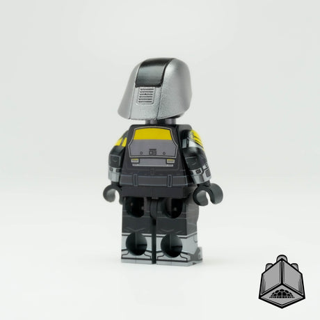 UV-printed Coruscant Underworld Police Grunt figure by AV Figures, showing detailed police uniform and futuristic design.