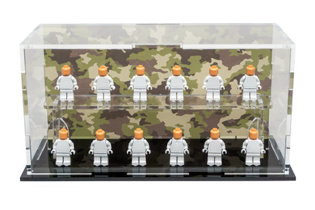 LEGO® Military Minifigure 12-Count Display Case (Green Camouflage) - BrickShell Cases