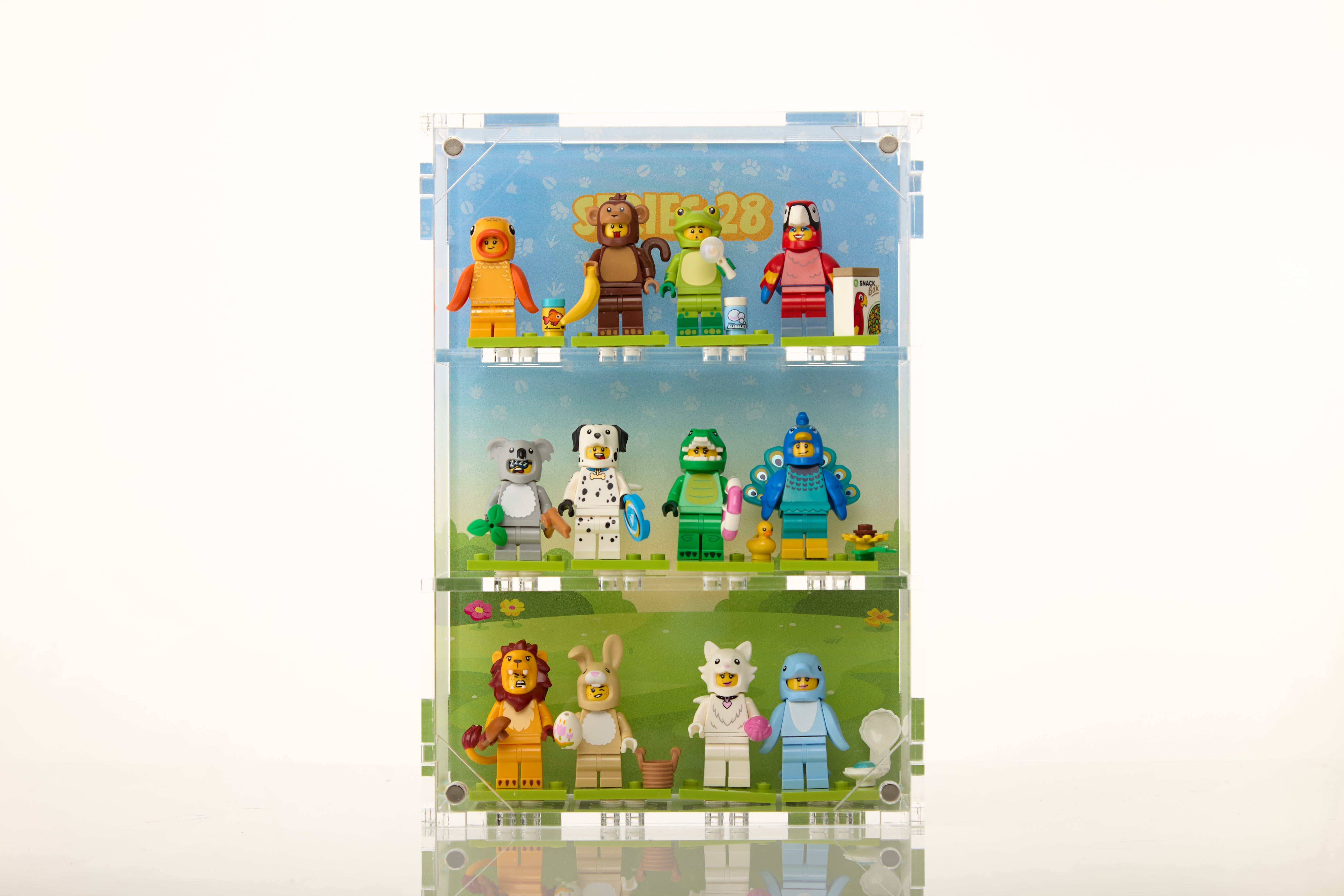 LEGO® Series 28 71051 Minifigure Display – 12-Count Wall-Mounted