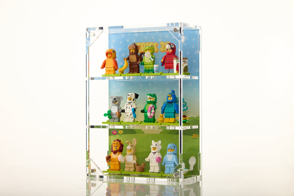 LEGO® Series 28 71051 Minifigure Display – 12-Count Wall-Mounted