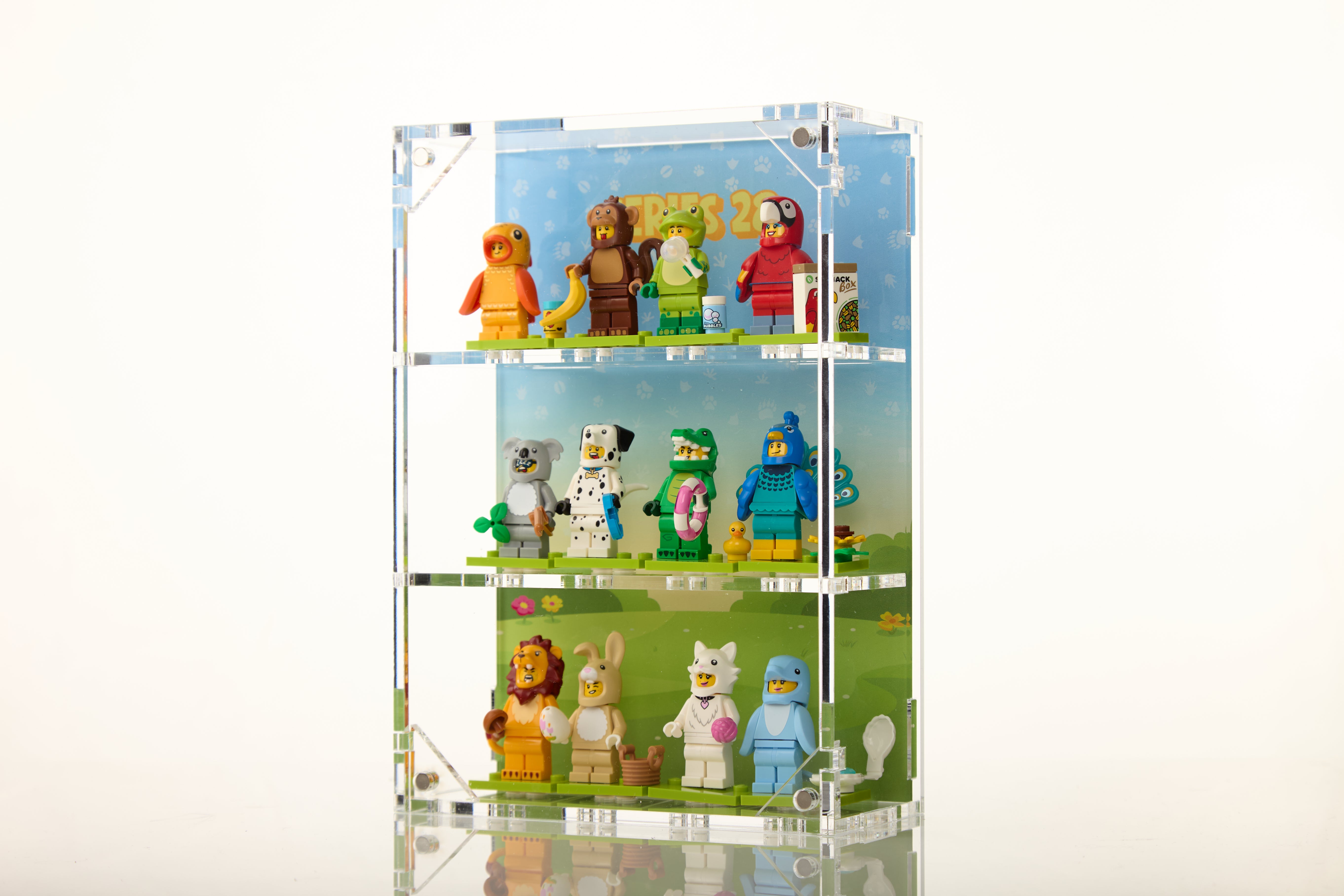 LEGO® Series 28 71051 Minifigure Display – 12-Count Wall-Mounted