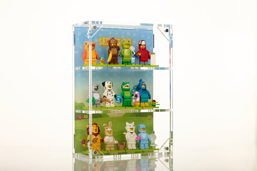 LEGO® Series 28 71051 Minifigure Display – 12-Count Wall-Mounted