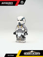 Custom LEGO Wolfpack Trooper UV printed minifigure in desert gear, featuring detailed armor and tactical equipment.