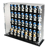 Desktop Podium for 39 Minifigures -  Removable magnetic panel