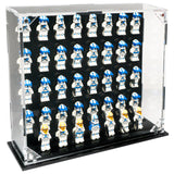 Desktop Podium for 39 Minifigures -  Removable magnetic panel