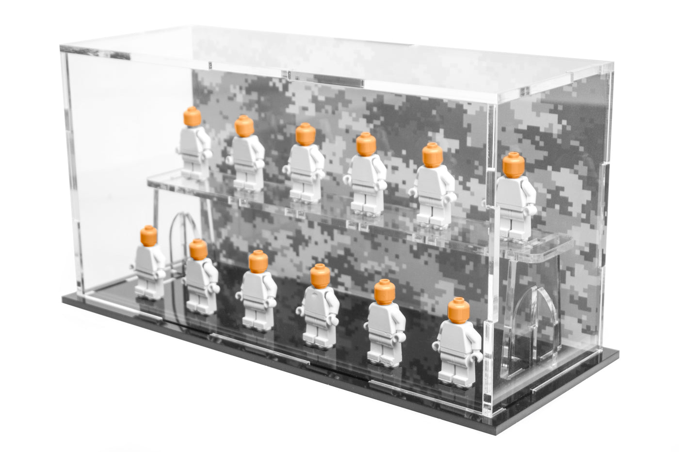 LEGO® Military Minifigure 12-Count Display Case (Digital Camo) - BrickShell Cases