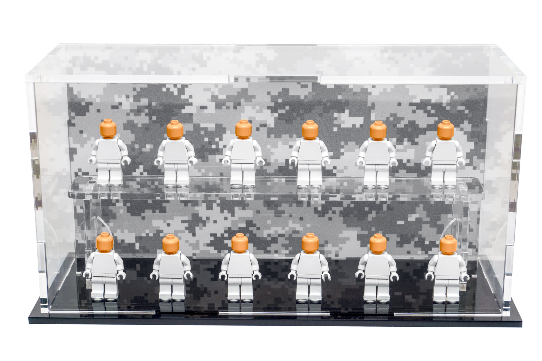 LEGO® Military Minifigure 12-Count Display Case (Digital Camo) - BrickShell Cases