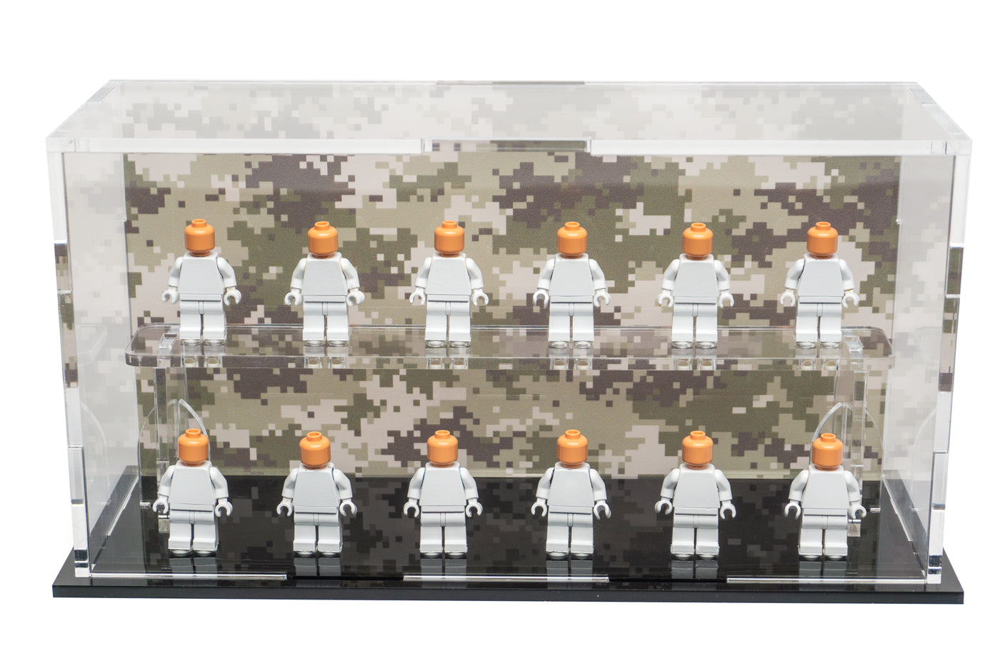 LEGO® Military Minifigure 12-Count Display Case (Digital Camo) - BrickShell Cases