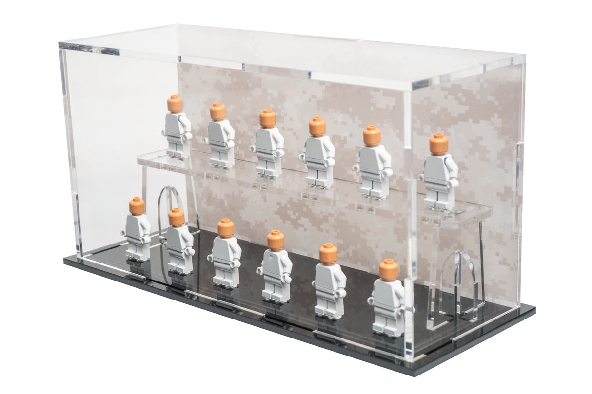 LEGO® Military Minifigure 12-Count Display Case (Digital Camo) - BrickShell Cases