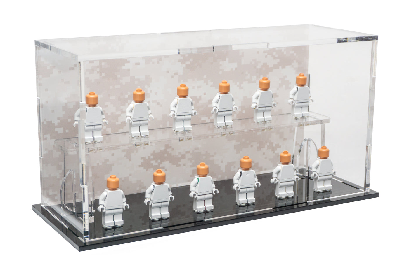 LEGO® Military Minifigure 12-Count Display Case (Digital Camo) - BrickShell Cases