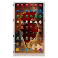 Wall Mounted Display Case for LEGO® Bionicle Masks - 54 count - BrickShell Cases