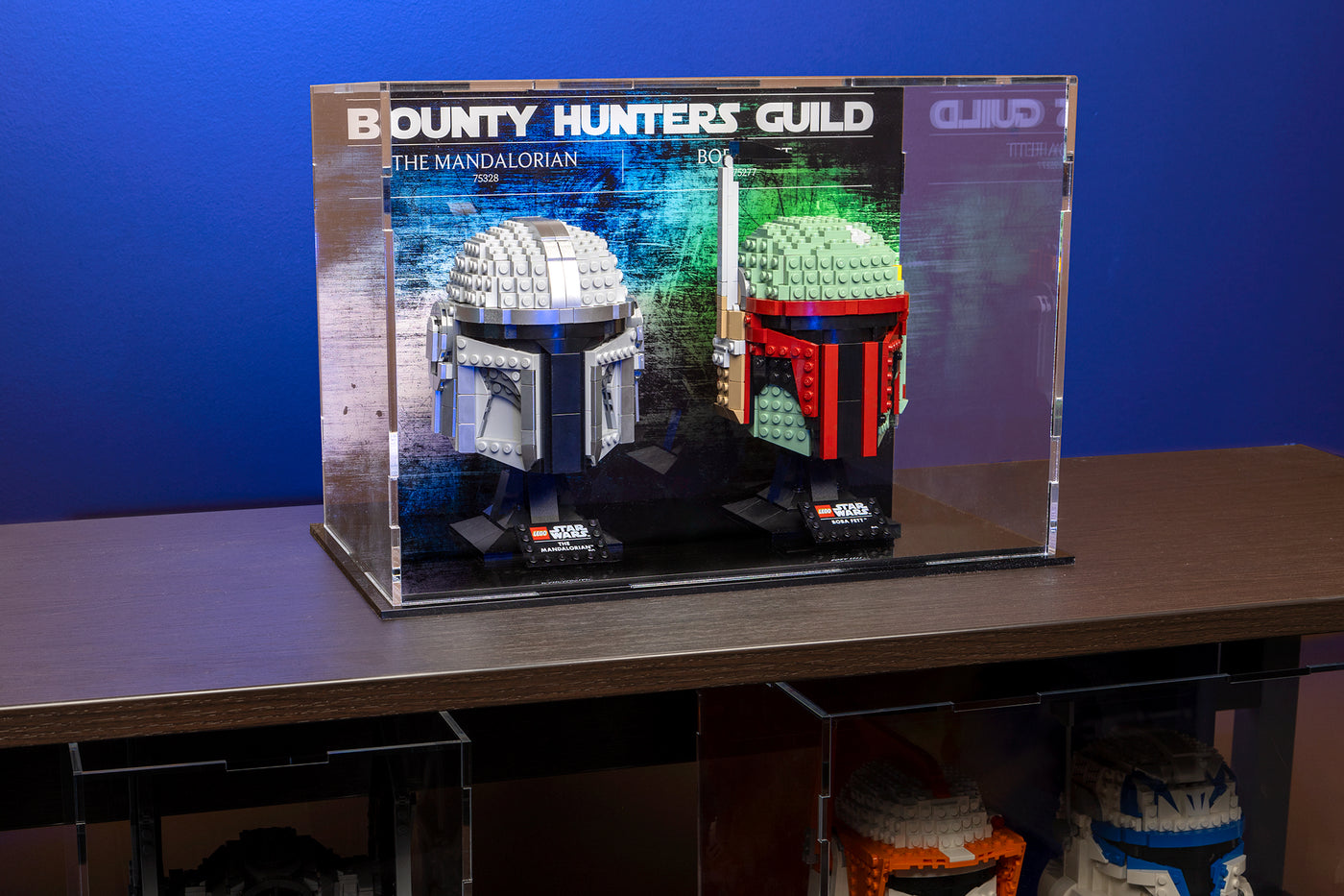 LEGO® Star Wars Helmet Display case - Bounty Hunters Guild - 75328, 75277