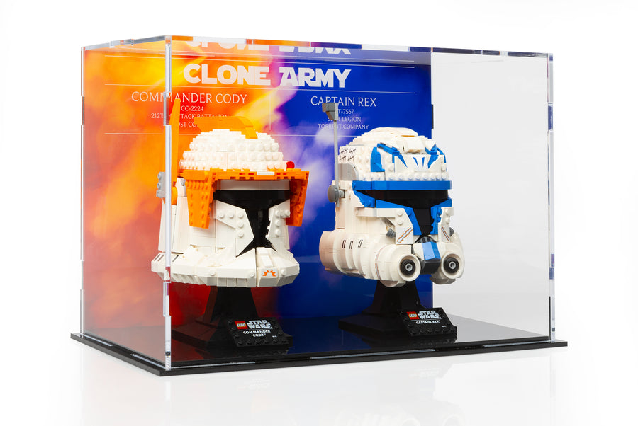 LEGO® Star Wars Helmet Display case - Commander Cody and Captain Rex - 75349, 75350