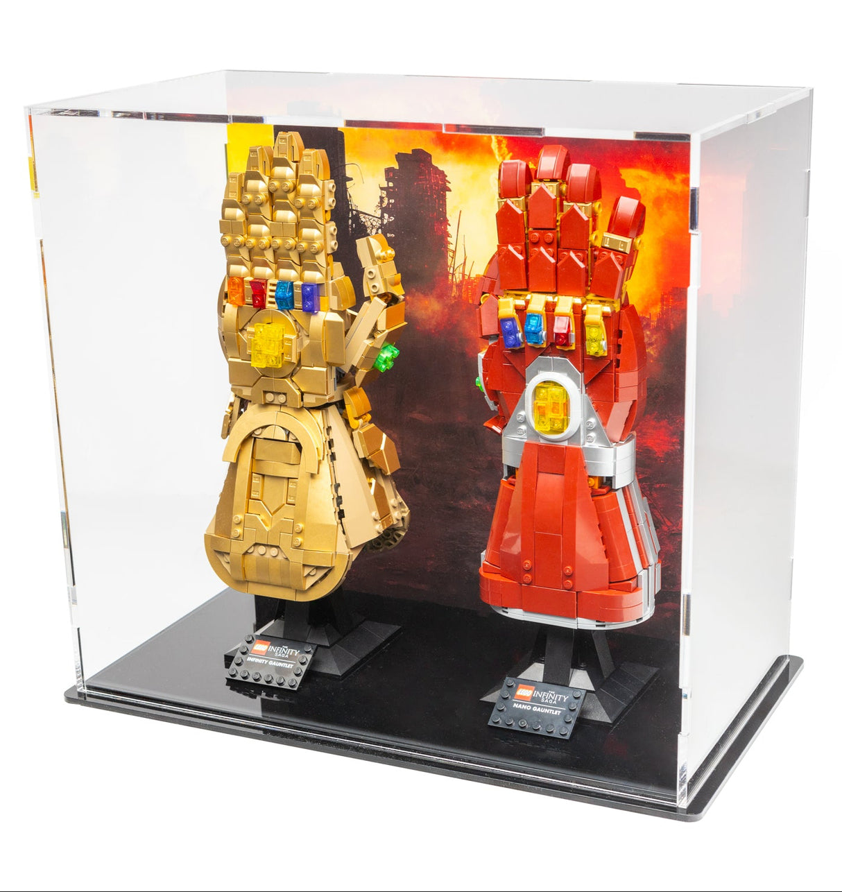 Marvel Avengers Gauntlet Display Case - Infinity and Nano - 76191, 76223 - BrickShell Cases
