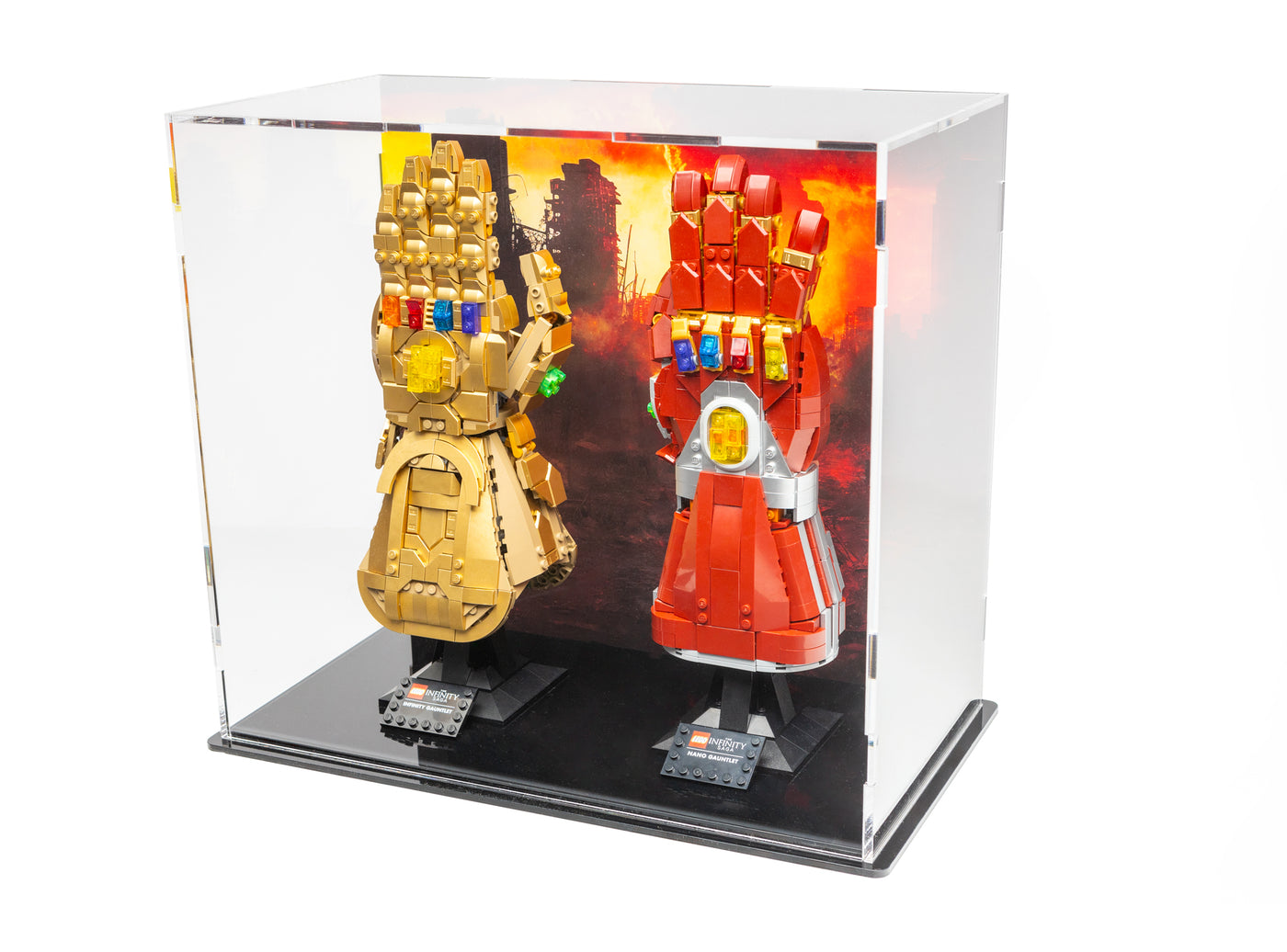 Marvel Avengers Gauntlet Display Case - Infinity and Nano - 76191, 76223 - BrickShell Cases