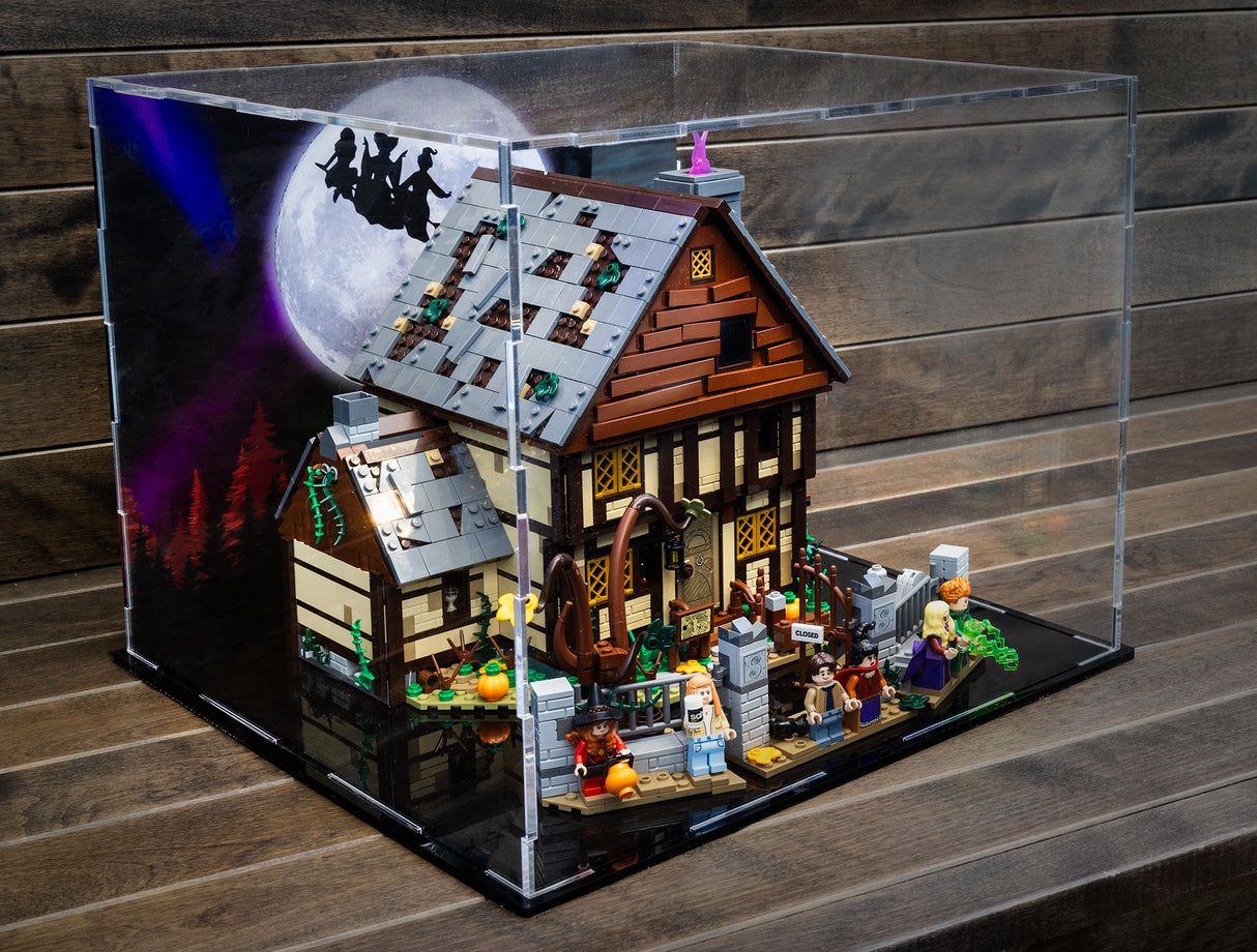 LEGO® Hocus Pocus Sanderson Sisters’ Cottage Display Case (21341) by BrickShell Cases