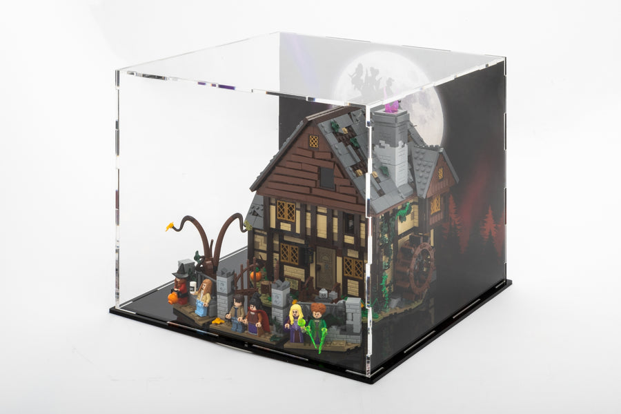 Display case for LEGO® Ideas Disney Hocus Pocus: Sanderson Sisters' Cottage (21341) - BrickShell Cases