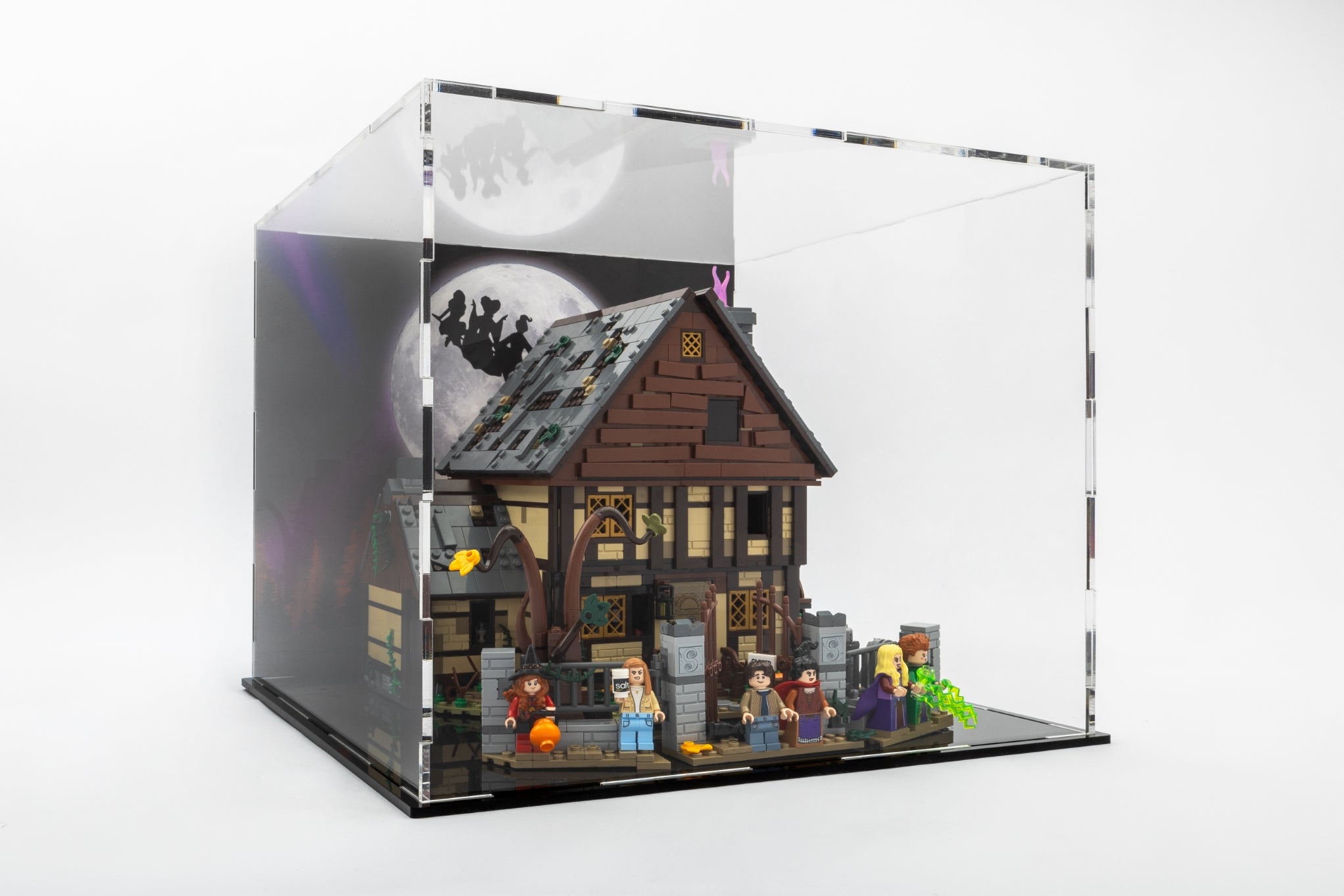 Display case for LEGO® Ideas Disney Hocus Pocus: Sanderson Sisters' Cottage (21341) - BrickShell Cases