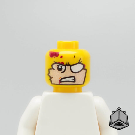 AV Figures Invincible damaged face head, detailed action figure accessory with realistic facial damage and expressive features.