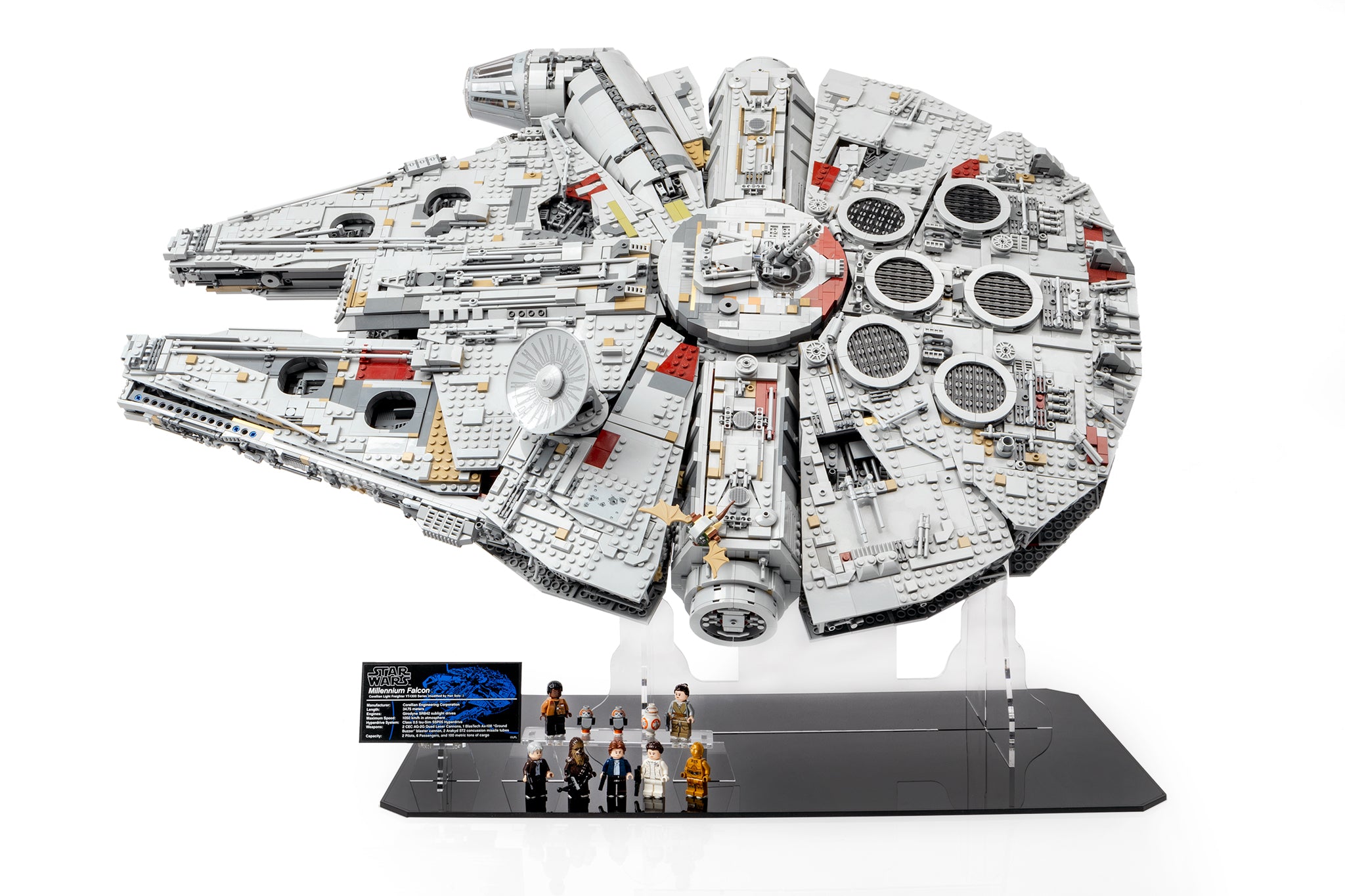 Millennium falcon lego online stand