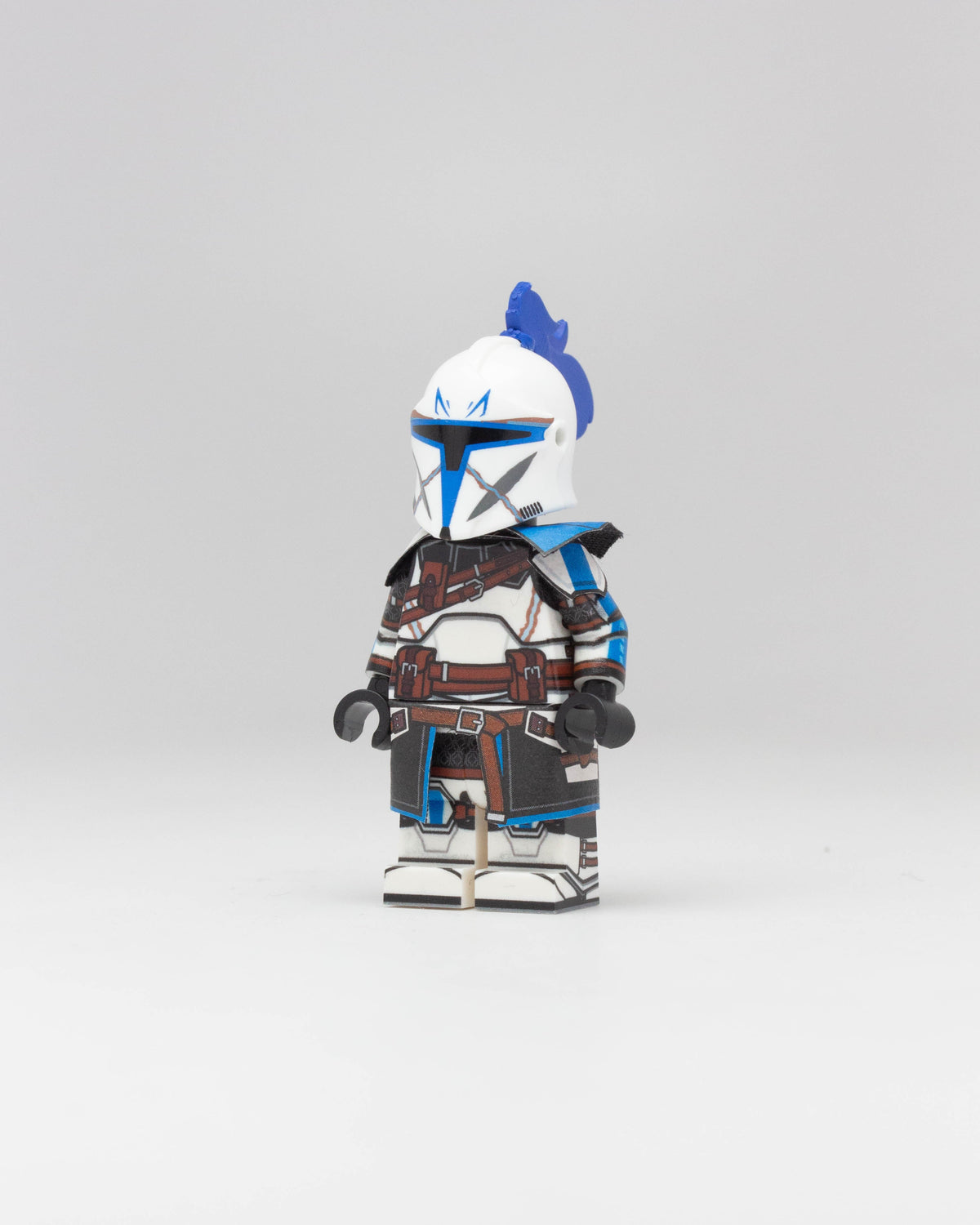 Custom UV-printed Bartok Knight Captain Rex minifigure by AV Figures, detailed design and vibrant colors on a collectible figure.