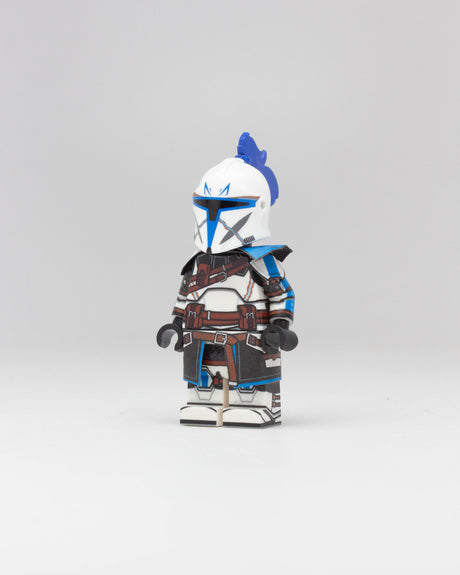 Custom UV-printed Bartok Knight Captain Rex minifigure by AV Figures, detailed design and vibrant colors on a collectible figure.