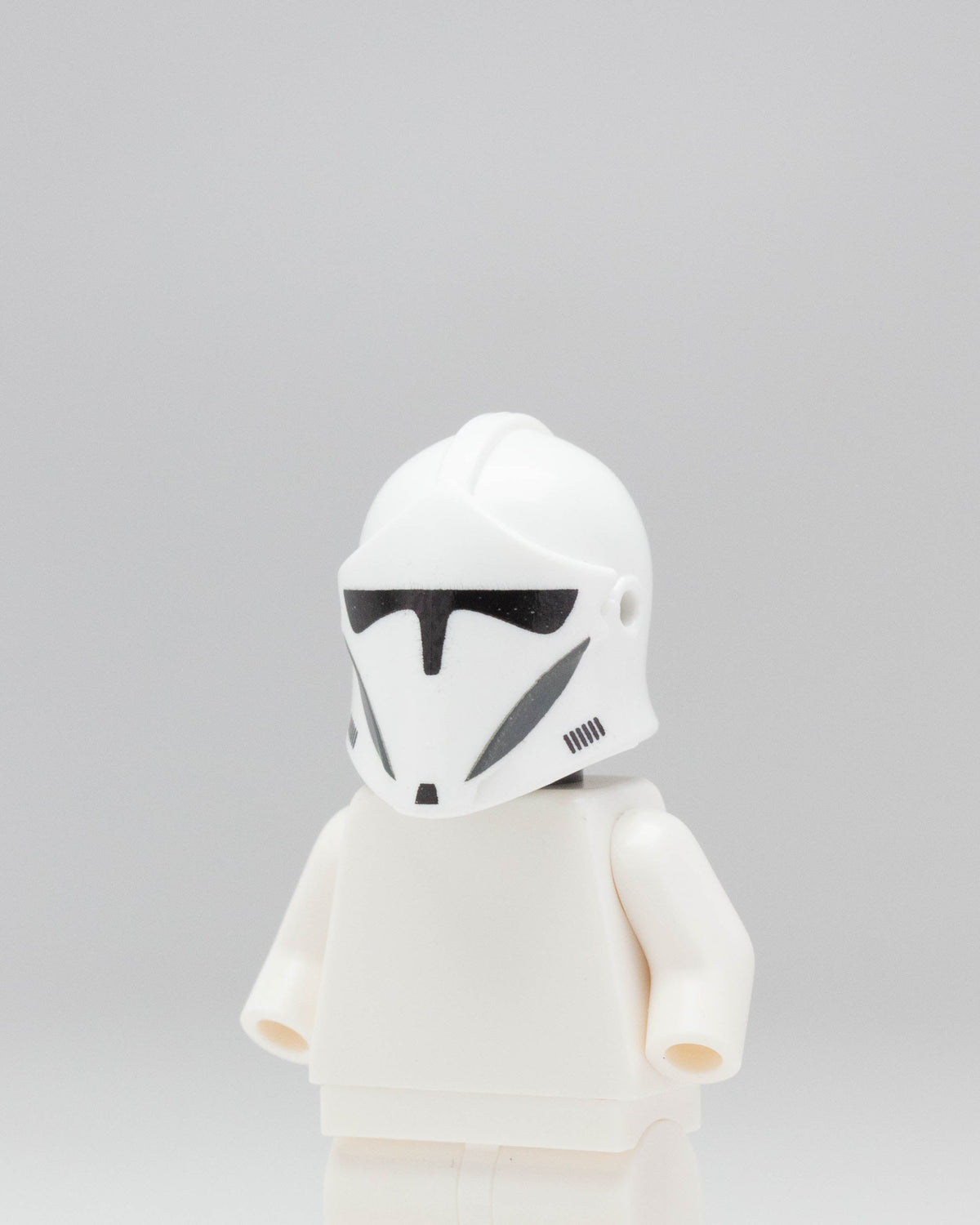 AV Figures Bartok Clone Grunt Pad Printed Helmet on custom Minifigure, detailed design with vibrant colors.